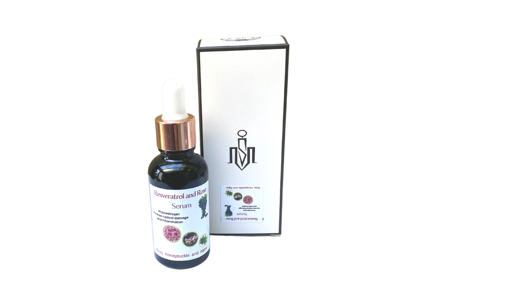 Serum - Resveratrol and Rose  - crepey skin with  signs of ageing.